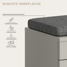 Schuhbank >Canu< in Kaschmir - 80x45x37cm (BxHxT)