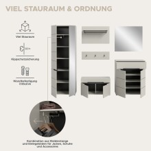 Garderoben-Set >Canu< in Kaschmir - 160x190x37cm (BxHxT)