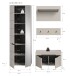 Garderoben-Set >Canu< in Kaschmir - 160x190x37cm (BxHxT)
