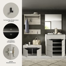 Garderoben-Set >Canu< in Kaschmir - 175x190x37cm (BxHxT)