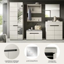 Garderoben-Set >Canu< in Kaschmir - 255x190x37cm (BxHxT)