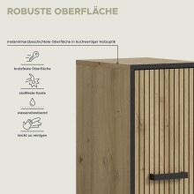 Unterschrank >Bagno< in Artisan Eiche Nachbildung - 30x101x32cm (BxHxT)