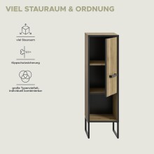 Unterschrank >Bagno< in Artisan Eiche Nachbildung - 30x101x32cm (BxHxT)