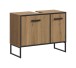 Waschbeckenunterschrank >Bagno< in Artisan Eiche Nachbildung - 80x63x36 (BxHxT)
