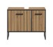 Waschbeckenunterschrank >Bagno< in Artisan Eiche Nachbildung - 80x63x36 (BxHxT)