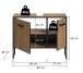 Waschbeckenunterschrank >Bagno< in Artisan Eiche Nachbildung - 80x63x36 (BxHxT)