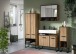 Waschbeckenunterschrank >Bagno< in Artisan Eiche Nachbildung - 80x63x36 (BxHxT)