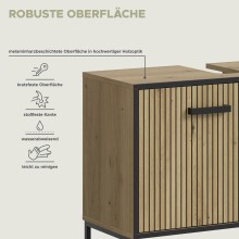 Badezimmer-Set >Bagno< in Artisan Eiche Nachbildung - 154x192x36cm (BxHxT)