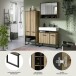 Badezimmer-Set >Bagno< in Artisan Eiche Nachbildung - 154x192x36cm (BxHxT)