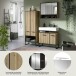 Badezimmer-Set >Bagno< in Artisan Eiche Nachbildung - 154x192x36cm (BxHxT)