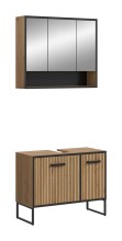 Badezimmer-Set >Bagno< in Artisan Eiche Nachbildung...