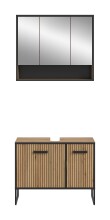 Badezimmer-Set >Bagno< in Artisan Eiche Nachbildung - 80x192x36cm (BxHxT)