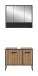 Badezimmer-Set >Bagno< in Artisan Eiche Nachbildung - 80x192x36cm (BxHxT)