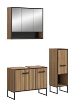 Badezimmer-Set >Bagno< in Artisan Eiche Nachbildung...