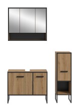 Badezimmer-Set >Bagno< in Artisan Eiche Nachbildung - 125x192x36cm (BxHxT)