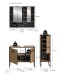 Badezimmer-Set >Bagno< in Artisan Eiche Nachbildung - 125x192x36cm (BxHxT)
