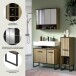 Badezimmer-Set >Bagno< in Artisan Eiche Nachbildung - 125x192x36cm (BxHxT)
