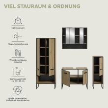 Badezimmer-Set >Bagno< in Artisan Eiche Nachbildung - 199x192x36cm (BxHxT)