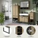 Badezimmer-Set >Bagno< in Artisan Eiche Nachbildung - 199x192x36cm (BxHxT)