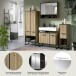Badezimmer-Set >Bagno< in Artisan Eiche Nachbildung - 199x192x36cm (BxHxT)