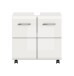 Waschbeckenunterschrank >Ice< in Weiß/Weiß hochglanz - 60x58x30cm (BxHxT)