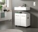 Waschbeckenunterschrank >Ice< in Weiß/Weiß hochglanz - 60x58x30cm (BxHxT)
