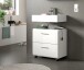 Waschbeckenunterschrank >Ice< in Weiß/Weiß hochglanz - 60x58x30cm (BxHxT)