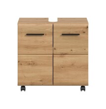 Waschbeckenunterschrank >Ice< in Artisan Eiche Nachbildung - 60x58x30cm (BxHxT)
