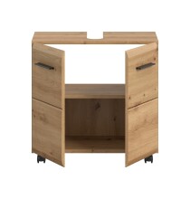 Waschbeckenunterschrank >Ice< in Artisan Eiche Nachbildung - 60x58x30cm (BxHxT)