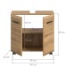 Waschbeckenunterschrank >Ice< in Artisan Eiche Nachbildung - 60x58x30cm (BxHxT)