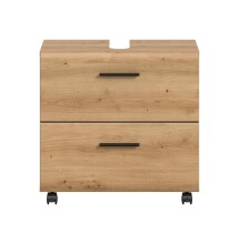 Waschbeckenunterschrank >Ice< in Artisan Eiche Nachbildung - 60x58x30cm (BxHxT)