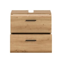 Waschbeckenunterschrank >Ice< in Artisan Eiche Nachbildung - 60x58x30cm (BxHxT)