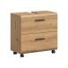 Waschbeckenunterschrank >Ice< in Artisan Eiche Nachbildung - 60x58x30cm (BxHxT)