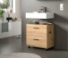 Waschbeckenunterschrank >Ice< in Artisan Eiche Nachbildung - 60x58x30cm (BxHxT)