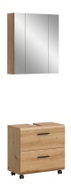 Badezimmer-Set >Ice< in Artisan Eiche Nachbildung -...