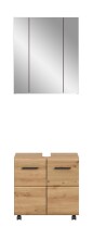 Badezimmer-Set >Ice< in Artisan Eiche Nachbildung - 60x185x30cm (BxHxT)