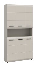 Hochschrank >Ice< in Kaschmir - 90x185x30cm (BxHxT)