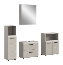Badezimmer-Set >Ice< in Kaschmir - 180x185x30cm...