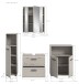 Badezimmer-Set >Ice< in Kaschmir - 180x185x30cm (BxHxT)
