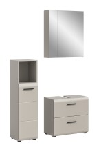 Badezimmer-Set >Ice< in Kaschmir - 105x185x30cm...