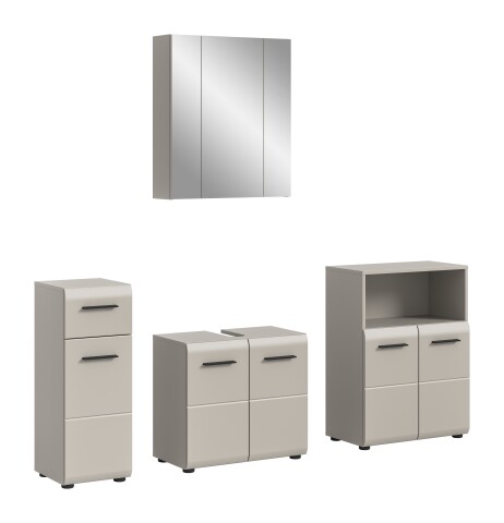 Badezimmer-Set >Ice< in Kaschmir - 180x185x30cm (BxHxT)