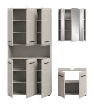Badezimmer-Set >Ice< in Kaschmir - 165x185x30cm (BxHxT)