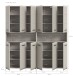 Badezimmer-Set >Ice< in Kaschmir - 180x185x30cm (BxHxT)