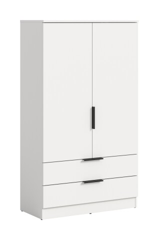 Garderobenschrank >Kopenhagen< in Weiß - 80x140x37cm (BxHxT)