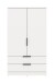 Garderobenschrank >Kopenhagen< in Weiß - 80x140x37cm (BxHxT)
