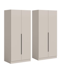 Kleiderschrank >Kopenhagen< in Kaschmir - 160x181x52cm (BxHxT)