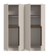 Kleiderschrank >Kopenhagen< in Kaschmir - 160x181x52cm (BxHxT)