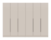 Drehtürenschrank >Kopenhagen< in Kaschmir - 240x181x52cm (BxHxT)