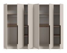 Drehtürenschrank >Kopenhagen< in Kaschmir - 240x181x52cm (BxHxT)