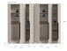 Drehtürenschrank >Kopenhagen< in Kaschmir - 240x181x52cm (BxHxT)